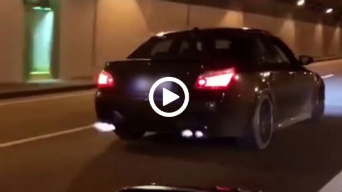 BMW M5 ρίχνει μπαλωθιές και ο V10 της «ουρλιάζει»