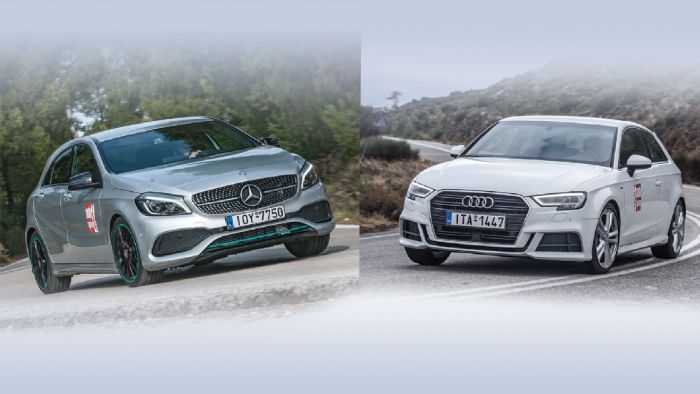 Εμφύλιος premium γερμανικός πόλεμος μεταξύ του ανανεωμένου Audi A3 και της Mercedes A 200. Ποιο κερδίζει τελικά; Εσείς ποιο θα επιλέγατε;