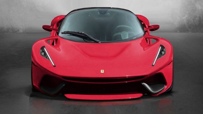 Μια χρωματιστή εκδοχή του νέου αυτοκινήτου-μυστηρίου από την Ferrari...