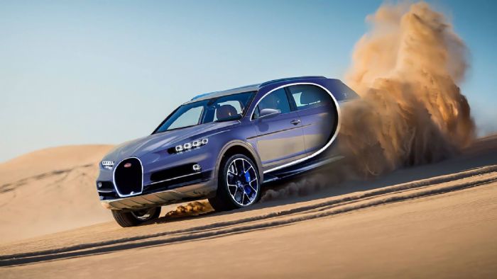 Θα θέλατε να δείτε ένα SUV από τη Bugatti; Πώς σας φαίνεται η ψηφιακή δημιουργία του μοντέλου;