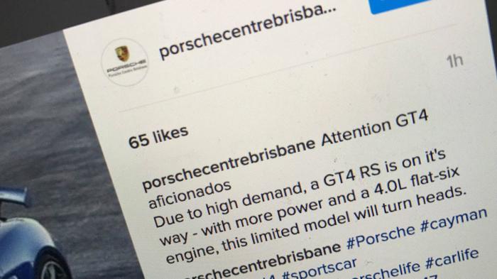 Screenshot από την επίμαχη ανάρτηση της Porsche Central Brisbane. Τι λέτε; Αληθεύει; 