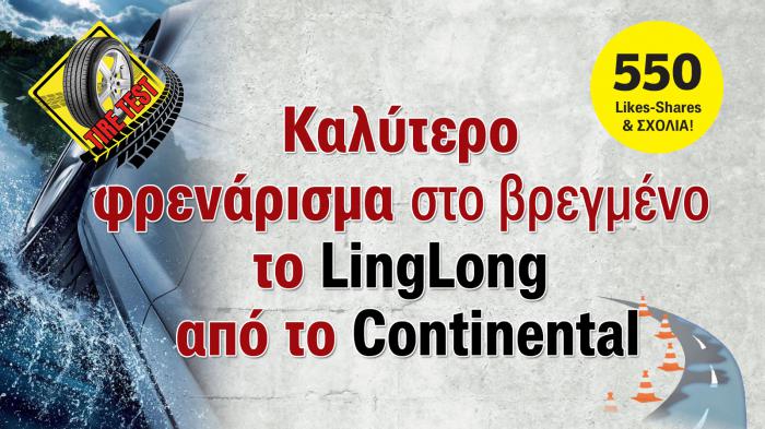 ΣΟΚ-αρε η LingLong την Continental σε Test θερινών ελαστικών. Δείτε πώς