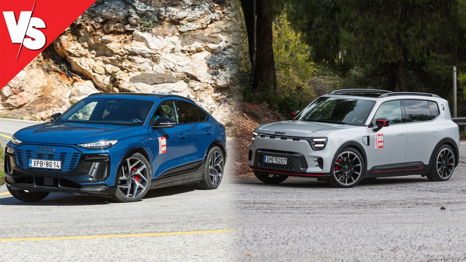 Σύγκριση premium 4κίνητων e-SUV: Audi Q6 SB e-tron quattro & smart #5 BRABUS