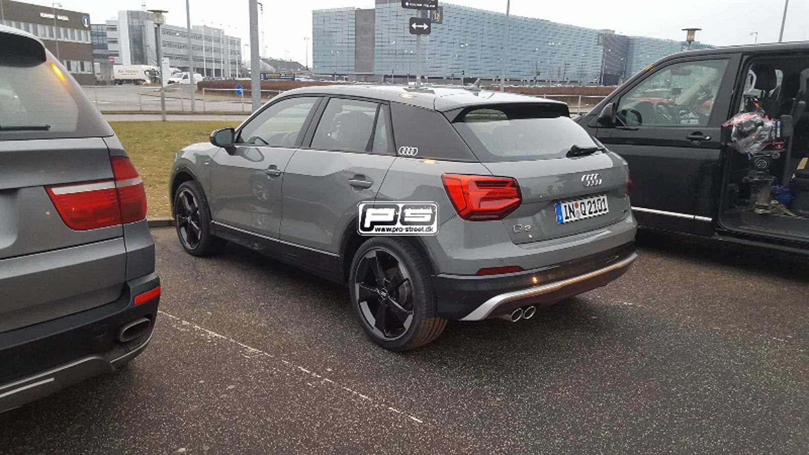 Audi Q2 rear quarter spied in flesh