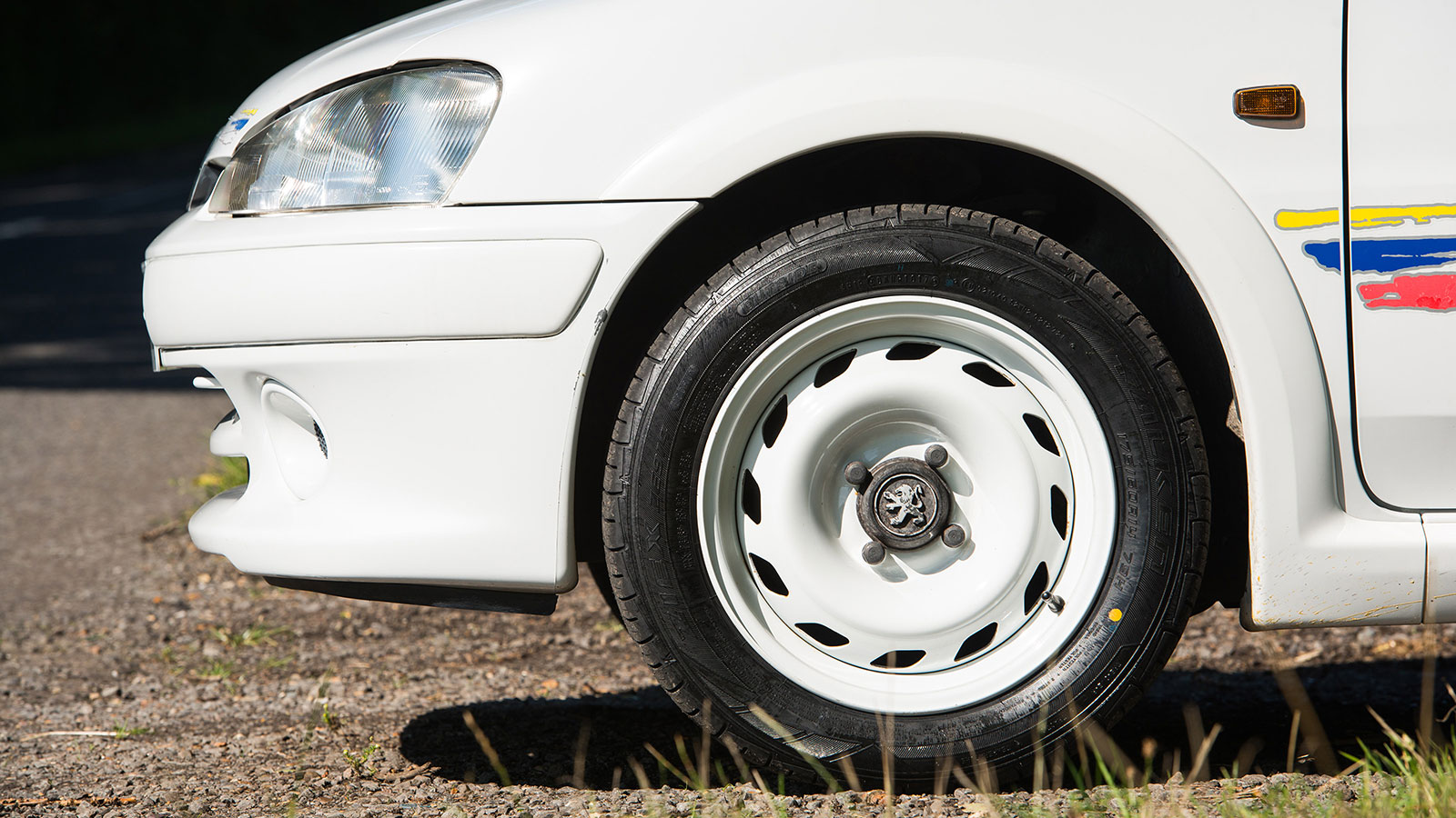 Οι ατσάλινες ζάντες του Peugeot 106 Rallye.