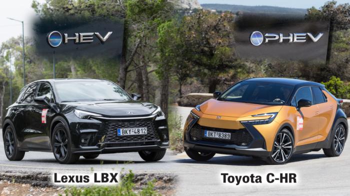 Premium Lexus LBX  mainstream Toyota C-HR; 