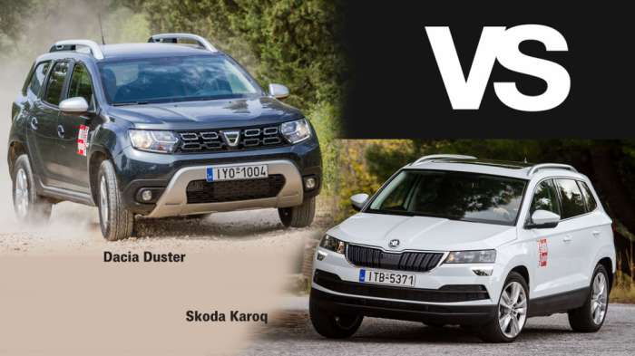 Συγκριτικό μεταχειρισμένων: Dacia Duster VS Skoda Karoq 