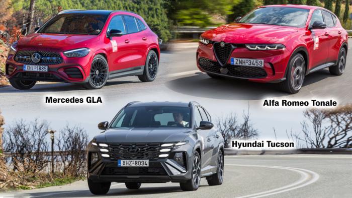 «Αστακοί» σε ασφάλεια τα οικογενειακά SUV Mercedes GLA, Hyundai Tucson και Alfa Romeo Tonale