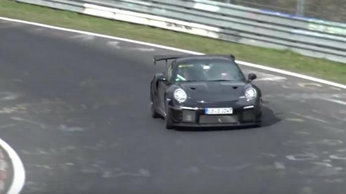 To δοκιμαστικό 2018 Porsche 911 GT2 που βρέθηκε στο Nurburgring ήταν το γρηγορότερο από όλα τα υπόλοιπα πρωτότυπα.