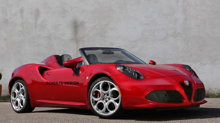 Ο όμιλος Fiat θα παρουσιάσει την Alfa Romeo 4C Spider concept στην Έκθεση της Γενεύης, που ξεκινά την ερχόμενη εβδομάδα (κατασκοπευτική, ηλεκτρονικά επεξεργασμένη εικόνα).