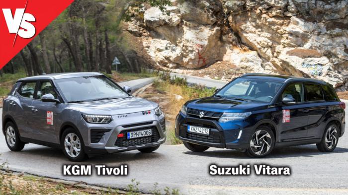 4κίνητα SUV πόλης με χειροκίνητο κιβώτιο: KGM Tivoli ή Suzuki Vitara; 