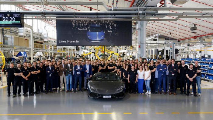 Μέσα σε μόλις 3 χρόνια φτιάχτηκαν 8.000 Lamborghini Huracan.