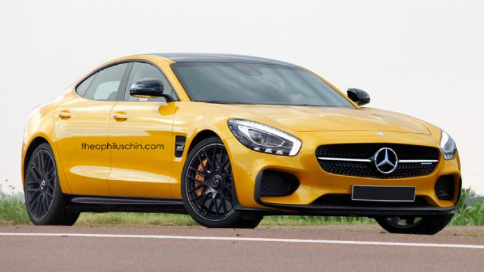 Η Mercedes-AMG GT 4 θα πάρει σχεδιαστικά στοιχεία από την GT, κάτι που αποτυπώνει ψηφιακά και η σπουδή του Theophilus Chin.