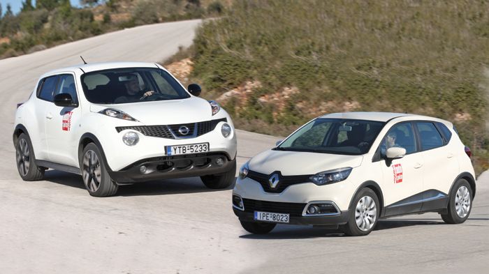 Η νέα σχεδιαστική φιλοσοφία της Renault, που μας έχει δείξει το Clio, με ένα πολύ μοντέρνο αμάξωμα γεμάτο καμπύλες και χρωματικά παιχνιδίσματα, συνεχίζεται και στο φρέσκο Captur. Το Juke εντυπωσιάζει 