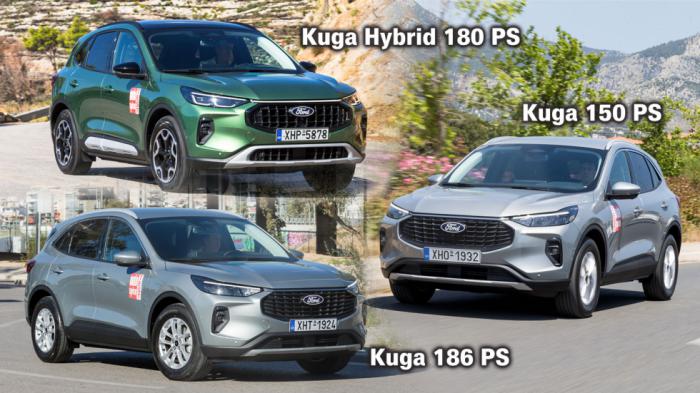 Ford Kuga: Σε 2 εκδόσεις βενζίνης και υβριδικό με 1.500 ευρώ διαφορά