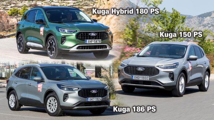 Ford Kuga: Σε 2 εκδόσεις βενζίνης και υβριδικό με 1.500 ευρώ διαφορά 