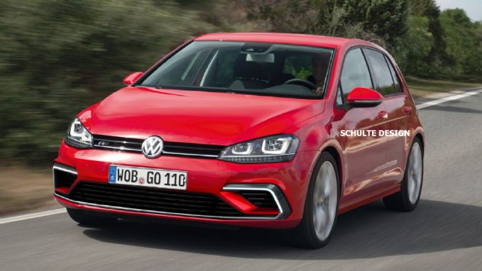 Το ανανεωμένο VW Golf (ηλεκτρονικά επεξεργασμένη φωτό) θα είναι το 1ο μοντέλο που θα λάβει το 2017 τα νέα σύνολα 1,5 TSI και 1,5 TDI.