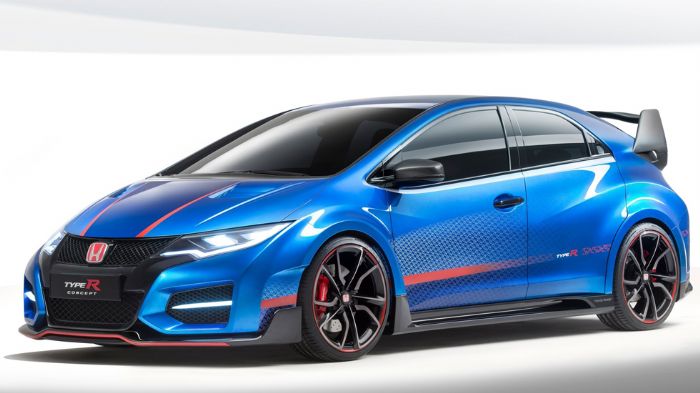 Η Honda ανακοίνωσε πως το Civic Type R θα παρουσιαστεί σε έκδοση παραγωγής το Μάρτιο, στην έκθεση της Γενεύης. Στη φωτογραφία βλέπουμε το Type R Concept II.