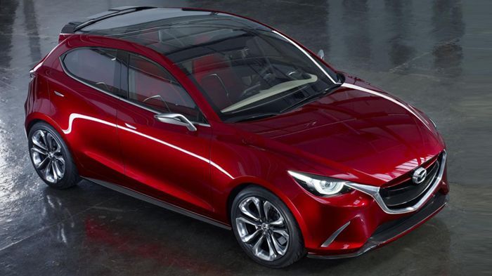 Το concept Hazumi είναι ο προάγγελος του νέου Mazda2, το οποίο θα κατασκευάζεται μαζί με το νέο Toyota Yaris και ενώ σχεδιαστικά τα δύο μοντέλα θα διαφέρουν, μηχανικά θα φέρουν Skyactiv μοτέρ της Mazda.