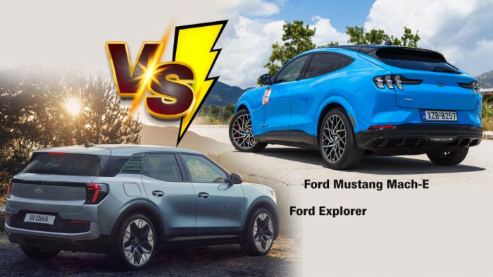 Σε τι διαφέρει η Ford Mustang Mach-E από το Explorer; Σύγκριση, χώροι, επιδόσεις, τιμές