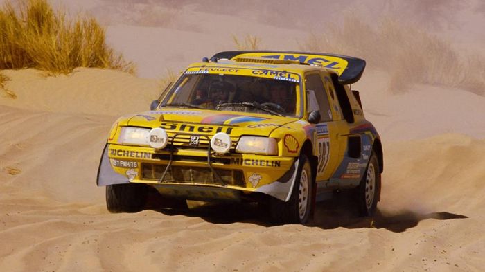 Το Peugeot 205 Turbo 16 το 1987 στο Dakar.