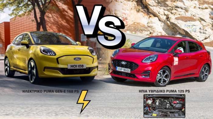 Ford Puma στα ίδια λεφτά: Ήπια υβριδικό Vs ηλεκτρικό 