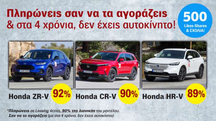 Saracakis Leasing: Πουλάει τα Honda ακριβότερα από τις άλλες μάρκες 