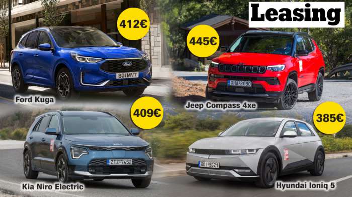 Top 4 Leasing επιλογές με μίσθωμα έως 450 ευρώ  