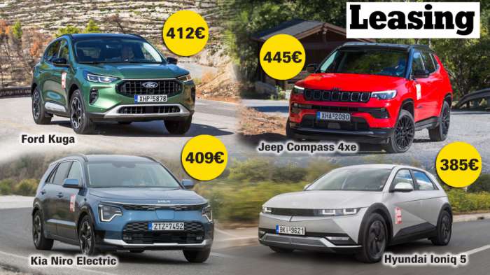 Top 4 Leasing επιλογές με μίσθωμα έως 450 ευρώ  