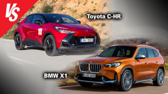 Υβριδικό Toyota C-HR με 200 άλογα ή mild hybrid BMW X1 με 170; 