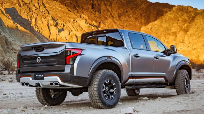 Το Titan Warrior Concept φέρει το μοτέρ Cummins 5.0L V8 Turbo Diesel των 310 PS και 545 Nm. Στην έκδοση παραγωγής, η απόδοση ενδέχεται να αλλάξει.