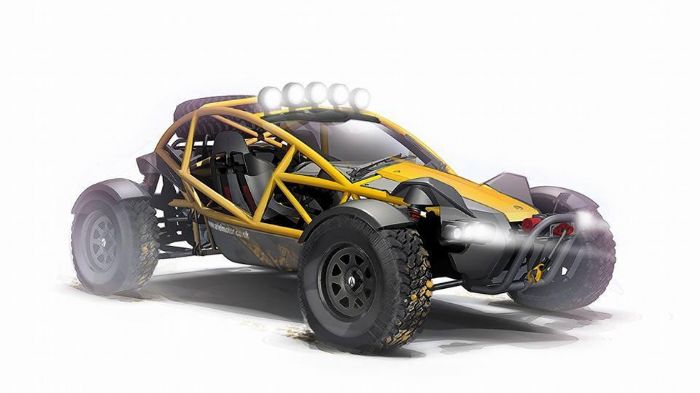 Η ανάρτηση του Ariel Nomad έχει μεγάλη διαδρομή, τα ελαστικά είναι χωμάτινα, ενώ έχει τοποθετηθεί πλέγμα προστασίας από την ανατροπή, αλλά και ποδιές φύλαξης των μηχανικών μερών.