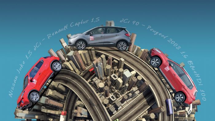 Juke, Captur και 2008 έρχονται αντιμέτωπα στις πετρελαιοκίνητες εκδόσεις τους.