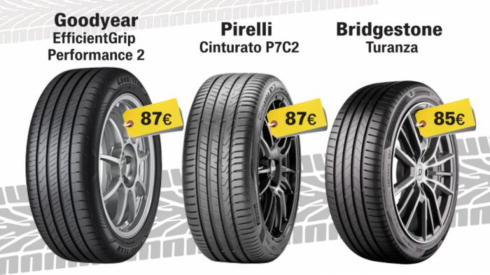 Πώς φρενάρουν σε στεγνό και βρεγμένο Bridgestone, Goodyear & Pirelli; 