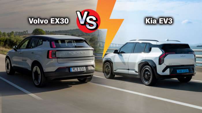 Τεχνικά χαρακτηριστικά: Kia EV Standard Range Vs Volvo EX30 Single Motor