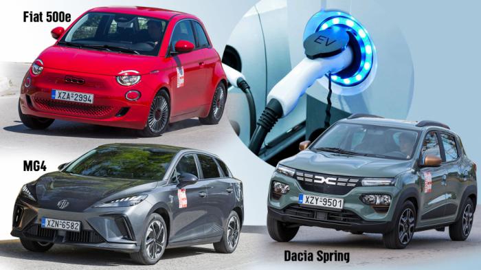 Φθηνά & ηλεκτρικά: Πόσο αξίζουν τα Dacia Spring, MG4 & Fiat 500e; 