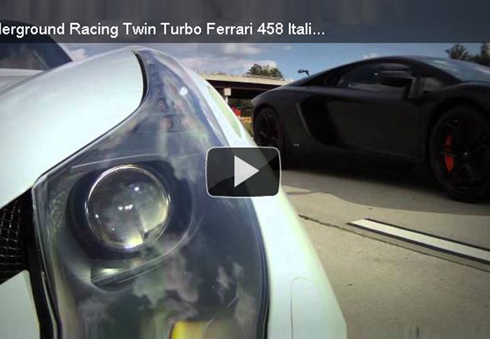 Η Ferrari 458 Italia Twin Turbo 700 ίππων αντιμετωπίζει σχετικά εύκολα μια εργοστασιακή Lamborghini Aventador 700 ίππων.
