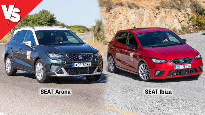 SEAT Arona με 95 άλογα ή Ibiza με 115 άλογα στα ίδια λεφτά; 