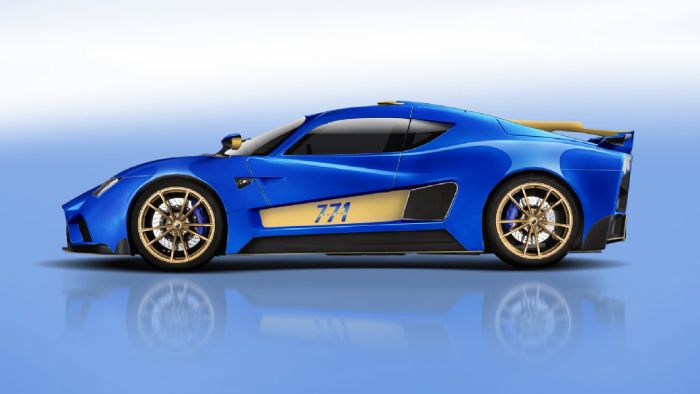 Το Evantra 771 φορά ένα νέο αεροδυναμικό πακέτο με νέο μπροστά splitter, διαφορετική εισαγωγή αέρα στην οροφή, νέους πλαϊνούς καθρέπτες, νέα πίσω αεροτομή, ενώ είναι βαμμένο σε μπλε χρώμα με χρυσαφί λεπτομέρειες.