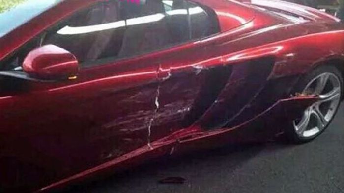 Αυτή είναι η ζημιά που προκάλεσε η κυρία στην McLaren της.