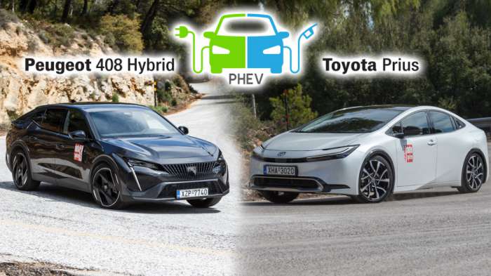 Plug-in υβριδικά πάνω από 220 άλογα; Peugeot 408 ή Toyota Prius 