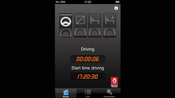Η νέα εφαρμογή «Time Book» από τη Renault Trucks επιτρέπει στον οδηγό να διατηρεί τον πλήρη έλεγχο των ωρών που περνά πίσω από το τιμόνι. 