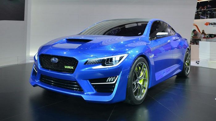 Το Subaru WRX Concept διακρίνεται από το εμπρόσθιο τμήμα, όπου δεσπόζει η μεγάλη εισαγωγή αέρα και αναμφίβολα «κλέβει» τις εντυπώσεις. 