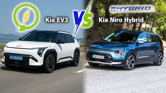 Ποιο SUV από την Kia: Ηλεκτρικό EV3 (204 PS) ή Niro hybrid (129 PS);  