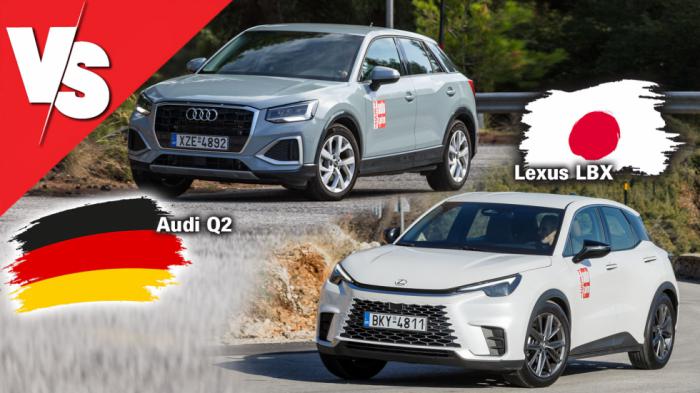 Βενζινοκίνητο Audi Q2 με 150 άλογα ή υβριδικό Lexus LBX 136 ίππων; 