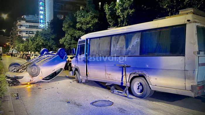 Σοβαρό τροχαίο με κλεμμένο λεωφορείο - Έγινε «καπνός» ο οδηγός 