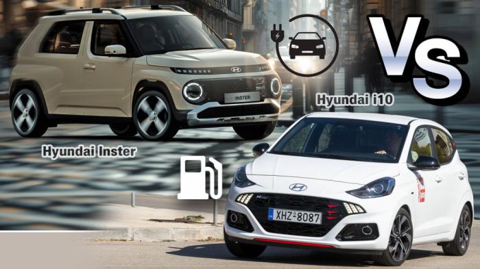 Ποιο Hyundai για μέσα στην πόλη: Ηλεκτρικό SUVάκι Inster ή μίνι i10;  