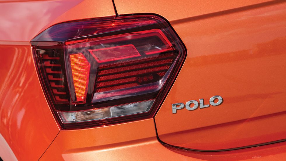 Zoom στις λεπτομέρειες της εξωτερικής σχεδίασης του νέου VW Polo.