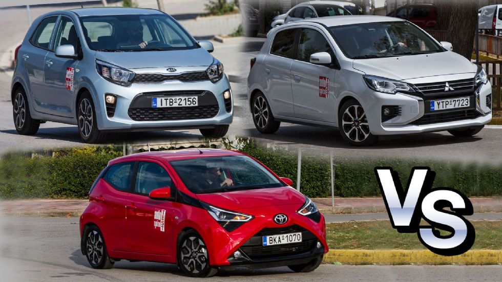 Kia Picanto Vs Mitsubishi Space Star Vs Toyota Aygo