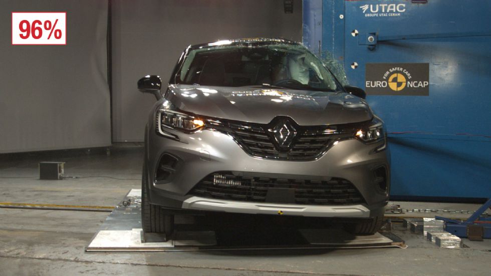 Καλά προστάτευσε η καμπίνα του Renault Captur τους επιβάτες του, σύμφωνα με τον EuroNCAP.